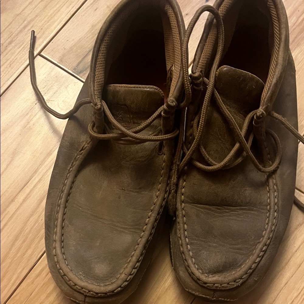 Twisted X Dark Brown Leather Women's Moccasin Lace-Up Shoes
